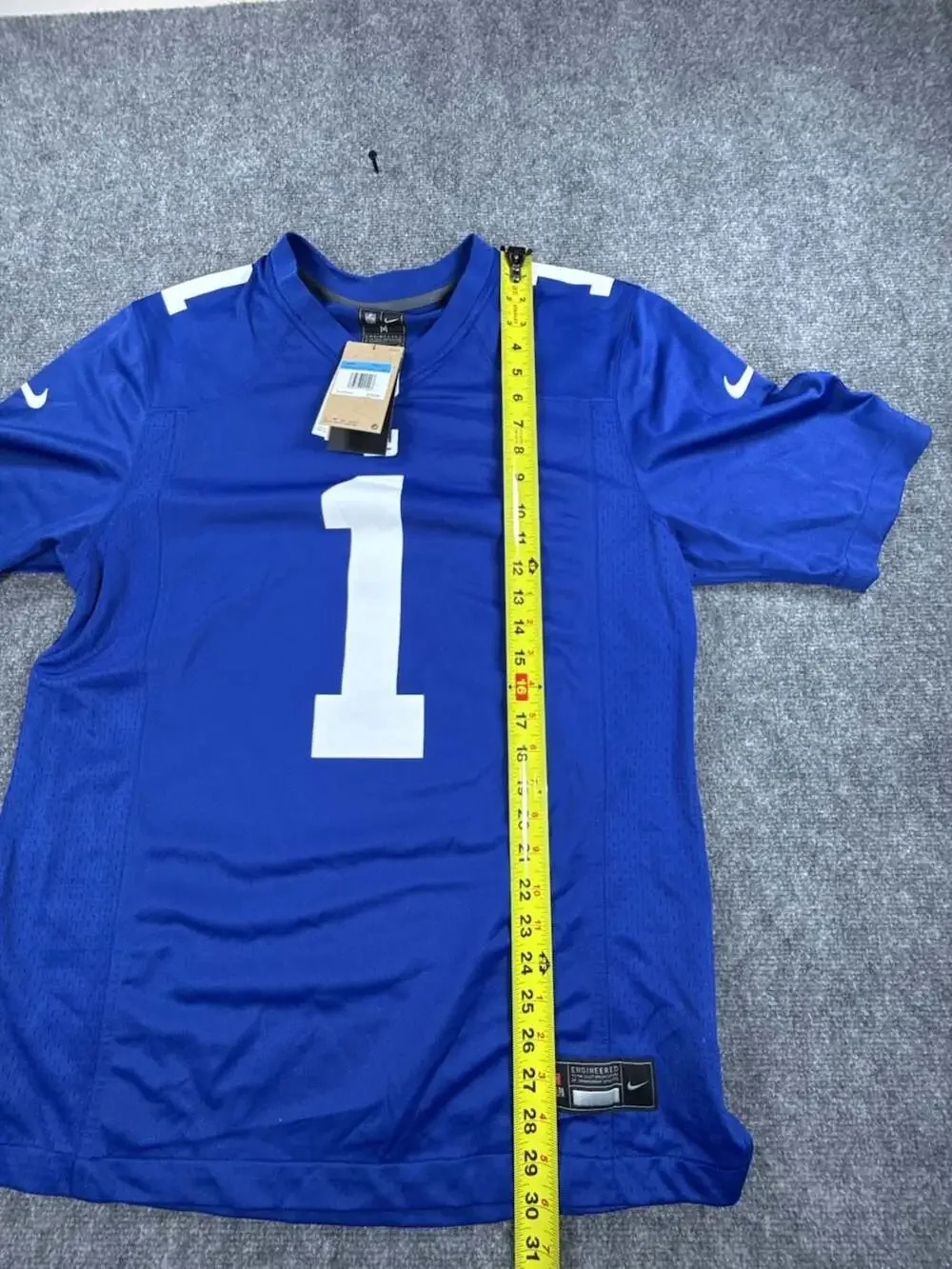 Nike Malik Nabers New York Giants #1 Royal Blue Football Jersey Medium NWT